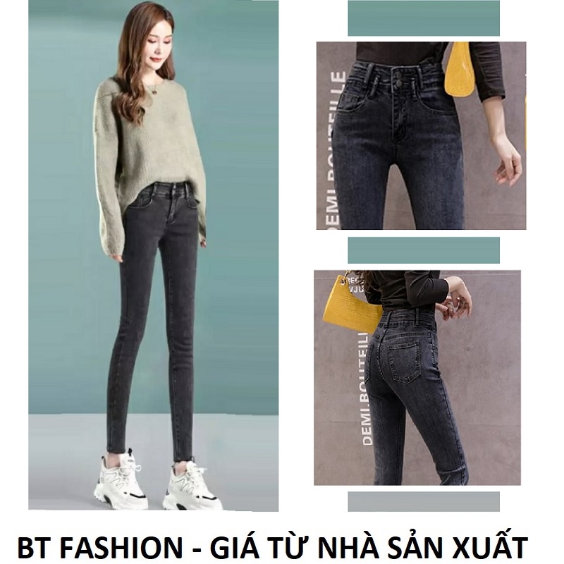 Quần Bò KaKi Thun Giả Jean Muối Tiêu Co Dãn Mạnh BT FASHION (Nhiều Mẫu) Wash 02