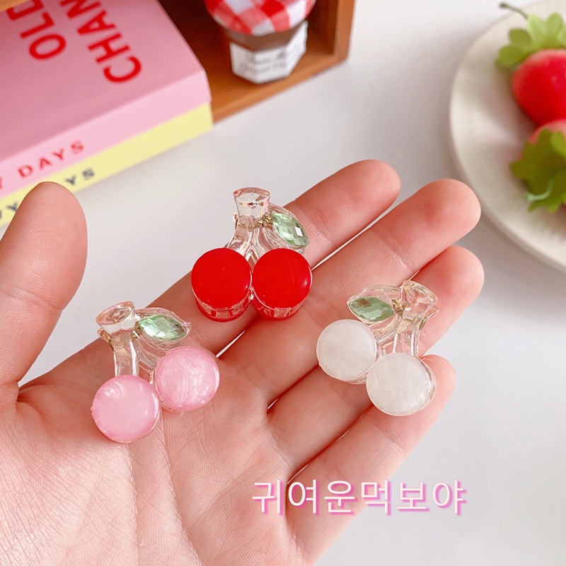Kẹp tóc hình trái cherry dễ thương đáng yêu cho bé gái
