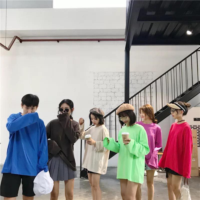 [SIÊU ĐẸP] Áo thun trơn dài tay phom oversize (Sỉ từ 5sp bất kỳ) | BigBuy360 - bigbuy360.vn