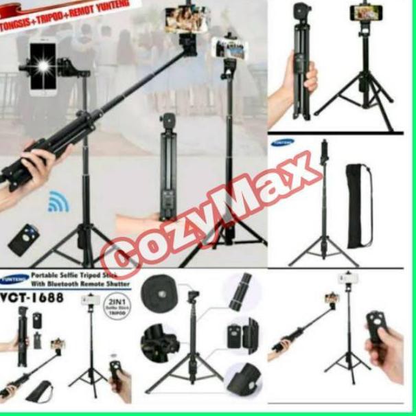 YUNTENG Giá Ba Chân Kết Nối Bluetooth 2 Trong 1 Vct-1688 Mới