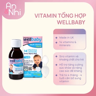 Siro bổ sung vitamin tổng hợp WELLBABY 150ml cho bé từ 6 tháng+