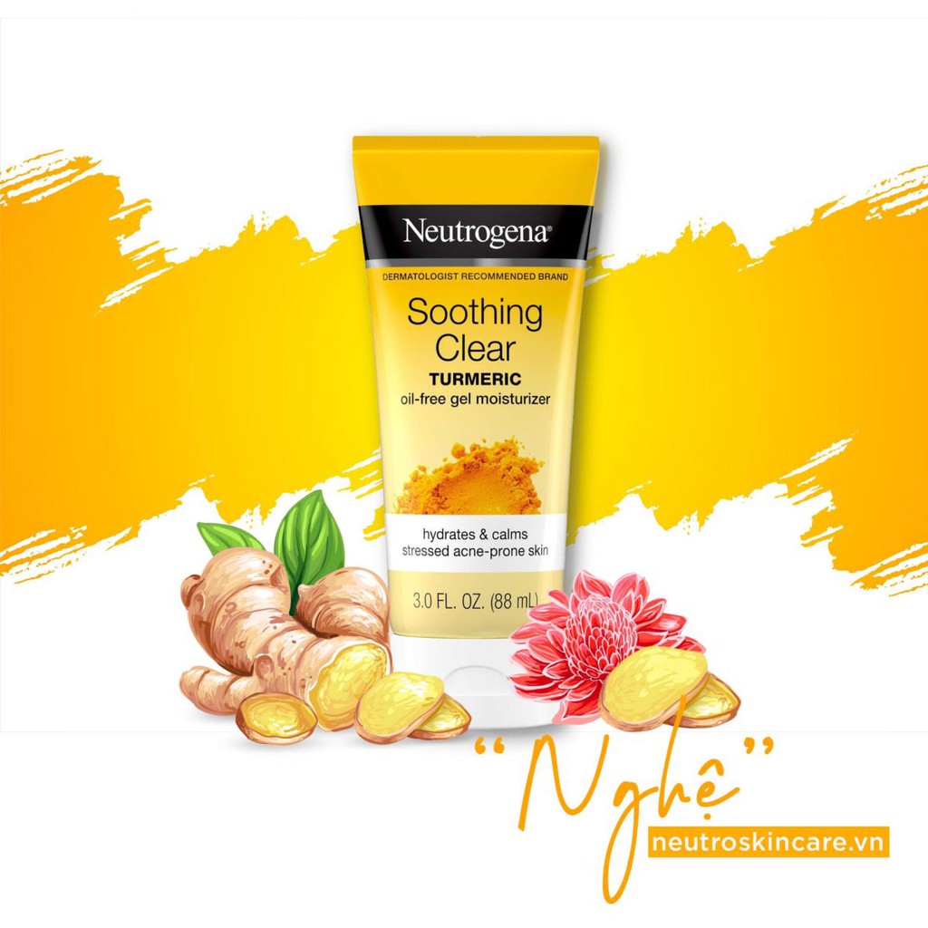 Kem dưỡng cho da mụn Neutrogena Soothinh Clear Turmeric Gel 88ml