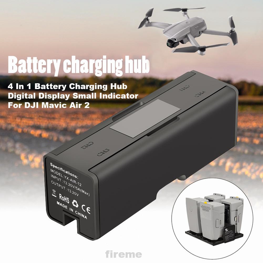 4 In 1 Battery Charging Hub Foldable Replacement Intelligent Small Drone Accessories Digital Display For DJI Mavic Air 2