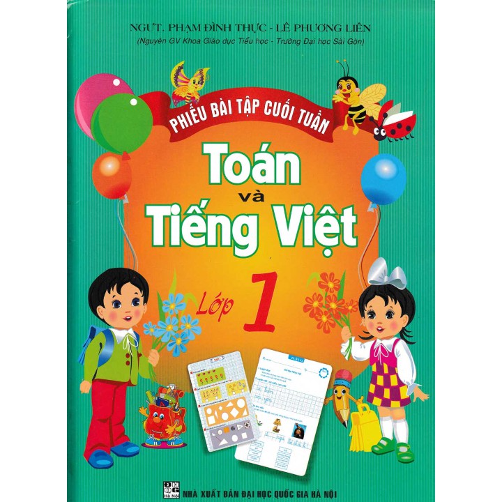 Sách - Phiếu Bài Tập Cuối Tuần Toán - Tiếng Việt Lớp 1