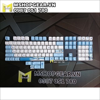 Keycap Chim cánh cụt Nam Cực – South Penguin thick pbt oem profile dye-sub kèm shift 1.75u 113 keys giá rẻ