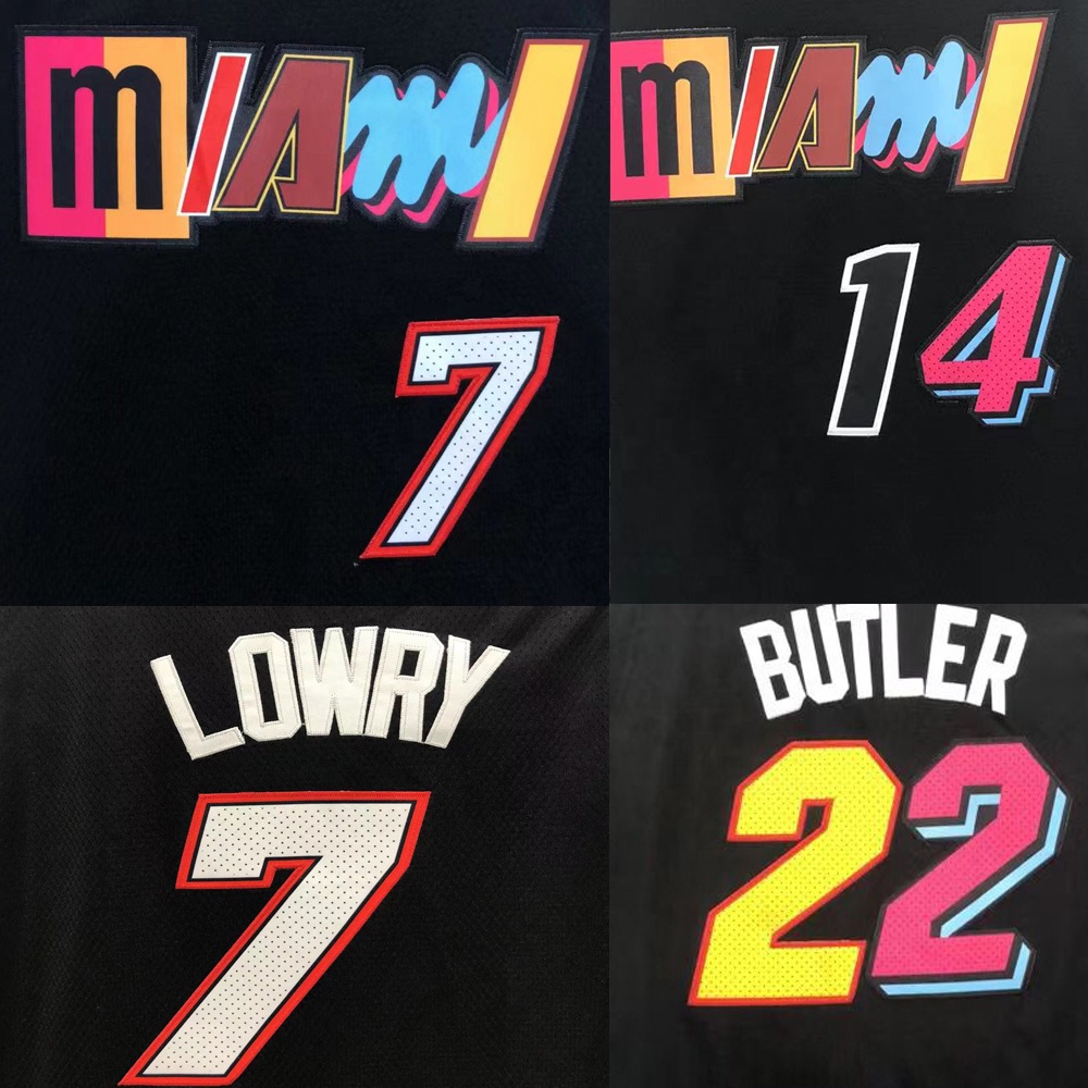 Áo Bóng Rổ Số 75 Phong Cách Thể Thao 2021 Cá Tính Cho Nam #14 Tyler Herro #7 thấp hơn #22 Jimmy Butler Jersey Khâu