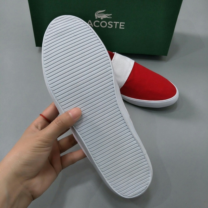 Giày lười vải cho nam và nữ thương hiệu Lacoste cao cấp