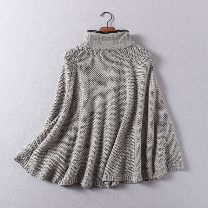 ÁO PONCHO MÀU XÁM DÁNG FREESZ