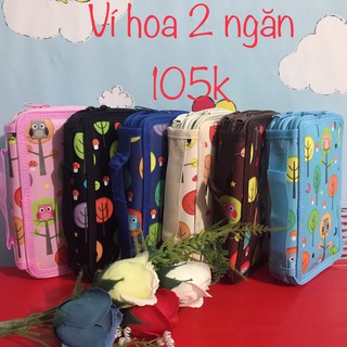 Ví hoa 2 ngăn tiện lợi