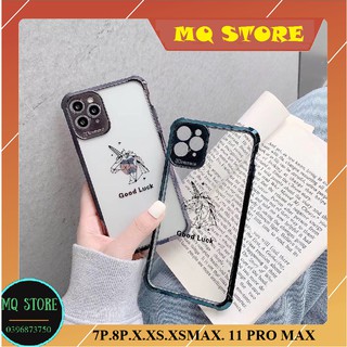 Ốp lưng Iphone dẻo viền màu chống sốc bảo vệ camera 7plus,8plus,x,xs,xs max, 11pro max