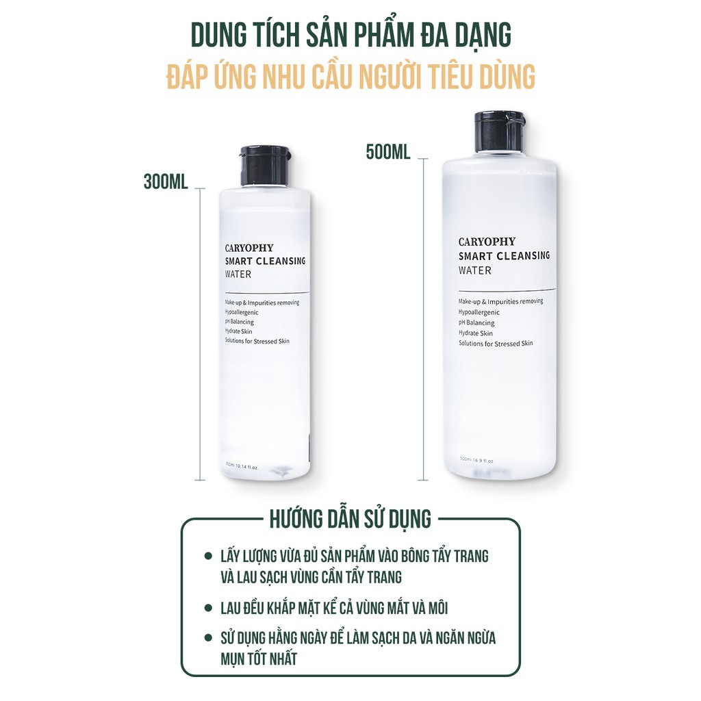 Nước tẩy trang cho da dầu mụn Caryophy smart cleansing water 60ml | BigBuy360 - bigbuy360.vn