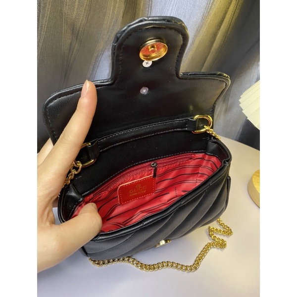 Túi đeo chéo chư G size 19cm 2 màu xinh xẻo