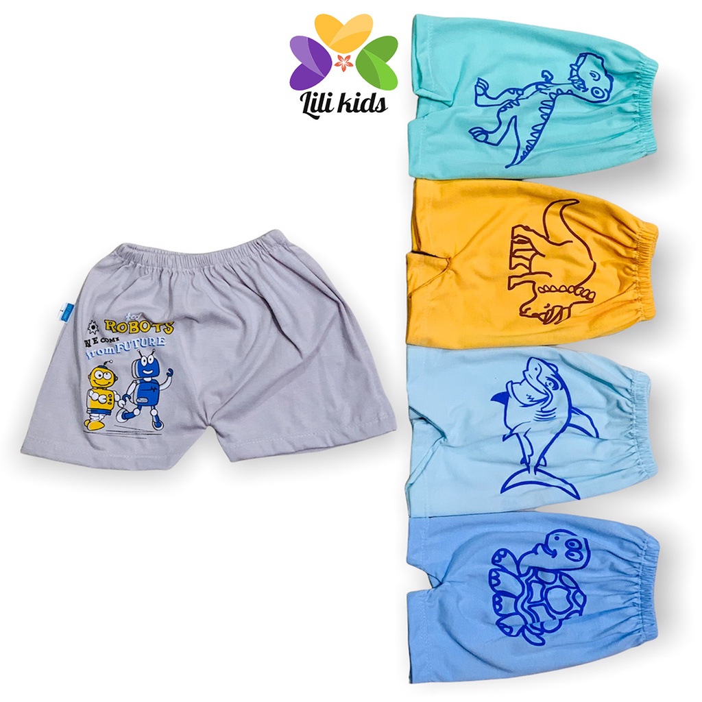 Quần Đùi Cho Bé LILI.KIDS Quần Chục Đùi Cotton Cho Bé Trai Bé Gái In Mông QC09