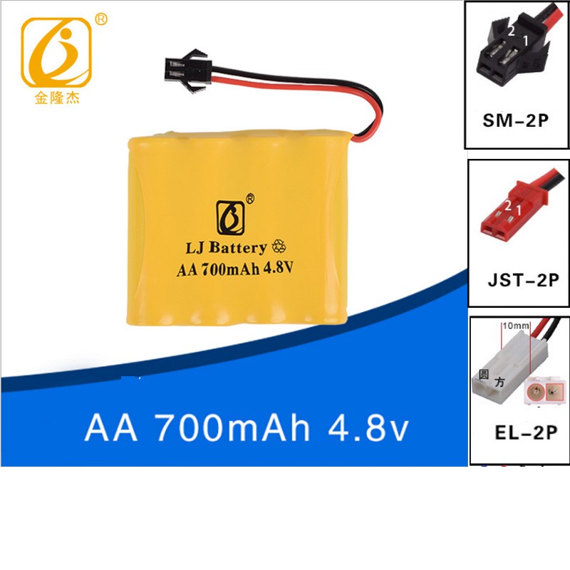 Pin sạc đồ chơi ô tô, pin Ni-Cd (Niken Cadmium) AA 4,8V 700mAh (đủ chuẩn đầu ra)