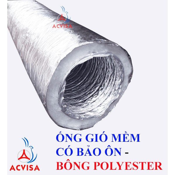 Ống gió bạc ACD Ø250mm bảo ôn bông vải Polyester loại: C1, C2, C3 (Cuộn 10 mét, hàng xuất khẩu Châu Âu)