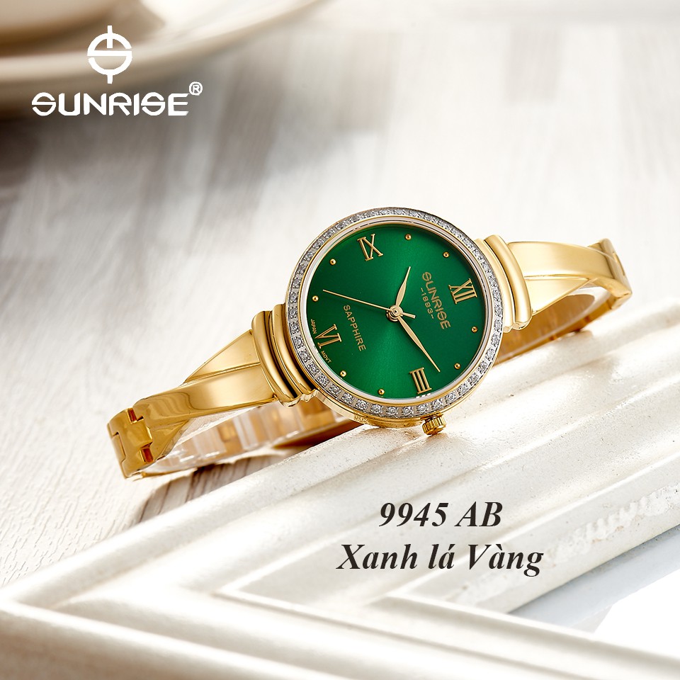 Đồng hồ nữ Đính đá Sunrise 9945AB kính Sapphire chống xước chống nước tốt - Fullbox chính hãng | WebRaoVat - webraovat.net.vn