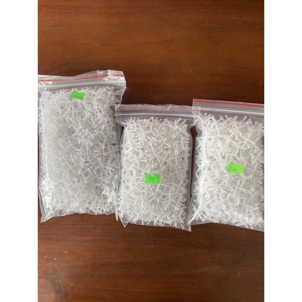 Ke nhựa chêm ron lát gạch chữ thập 1mm, 1.5mm, 2mm