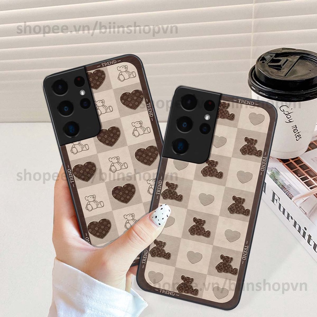 Ốp Samsung S21 Ultra caro trái tim nhiều màu sắc, đầy cá tính, khẳng định phong cách