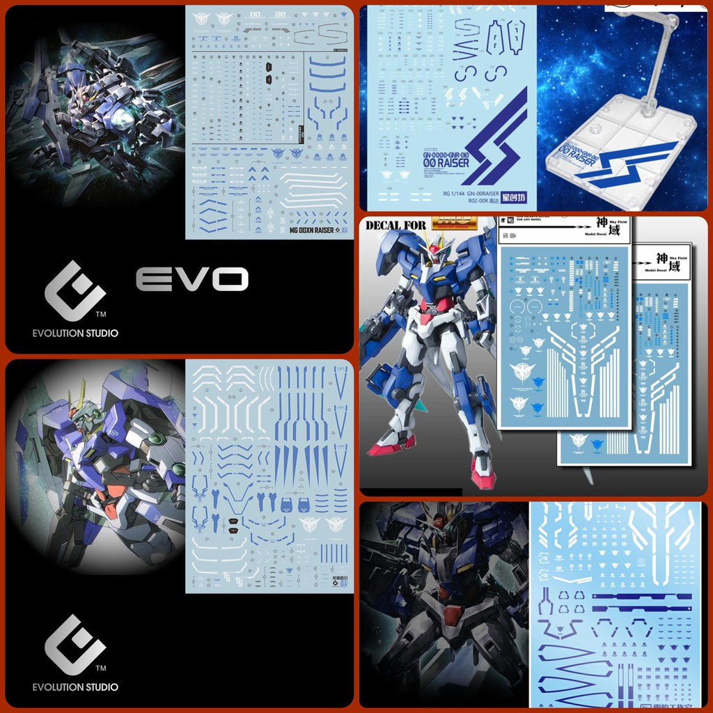 Decal nước dán mô hình Gundam XN 00 Raiser 7s Seven sword PG MB MG RG - Water sticker