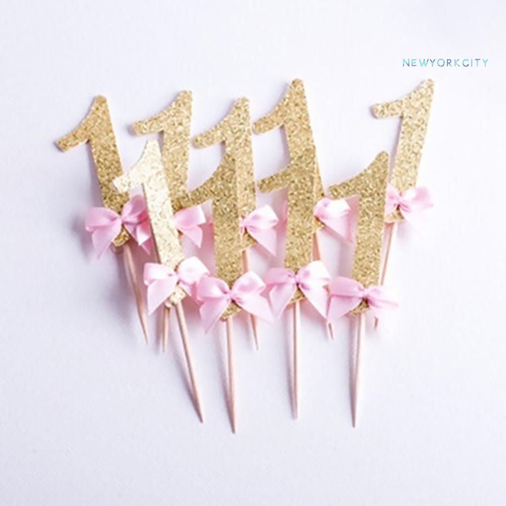 Set 10 Chữ Số 1 Gắn Trang Trí Bánh Kem Tiện Dụng