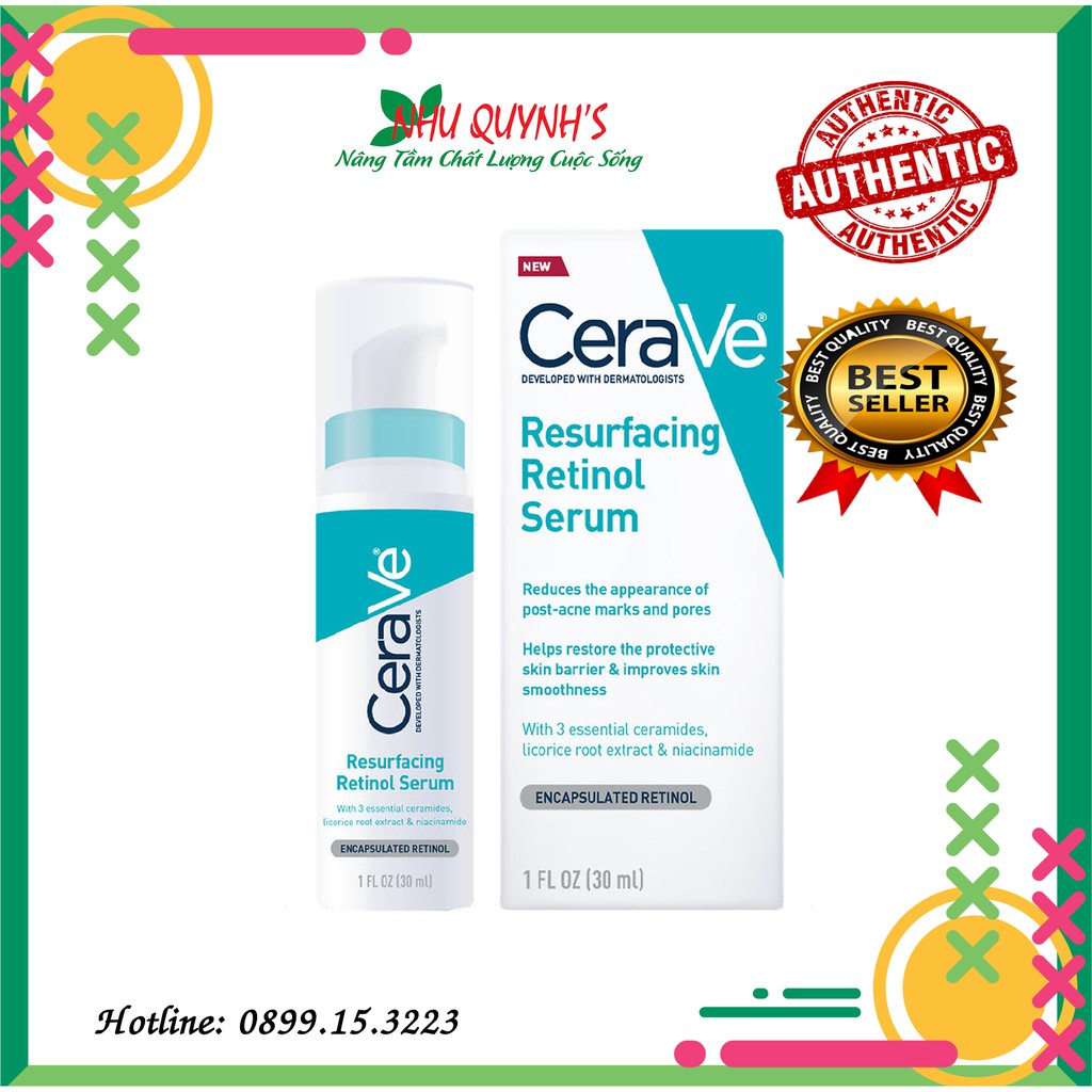 [Mã SKAMSALEP6 giảm 10% tối đa 100K đơn 150K] Serum Cerave Resurfacing Retinol (30ml)