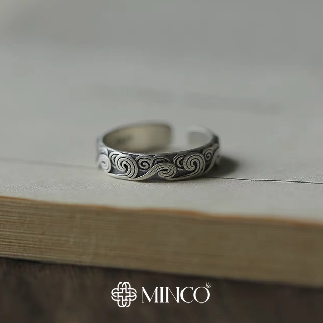 Nhẫn Nam Minco Accessories Họa Tiết Vân Mây dành cho nam nữ Phụ Kiện Trang Sức nam nữ unisex NT48