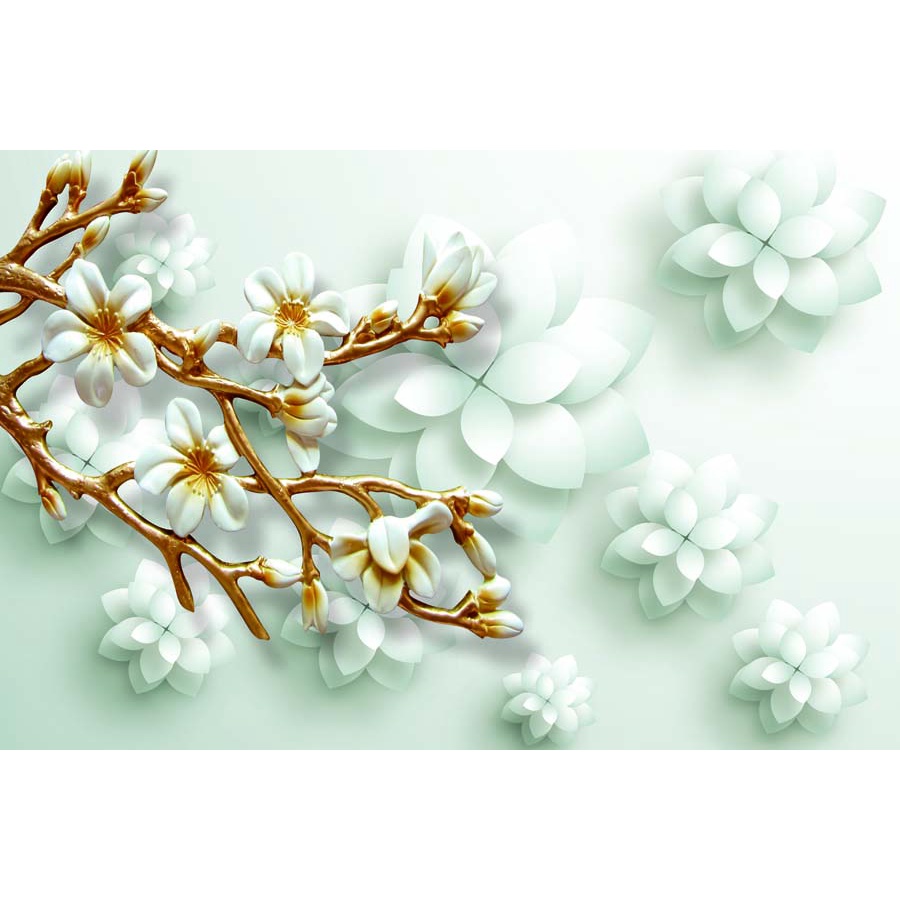 Tranh Dán Tường Phong Cách Đông Dương phong cảnh sang trọng hiện đại