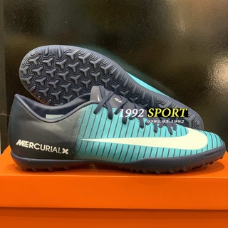 Giày bóng đá mercurial vic 6 xanh biển đen lưỡi gà liền tf