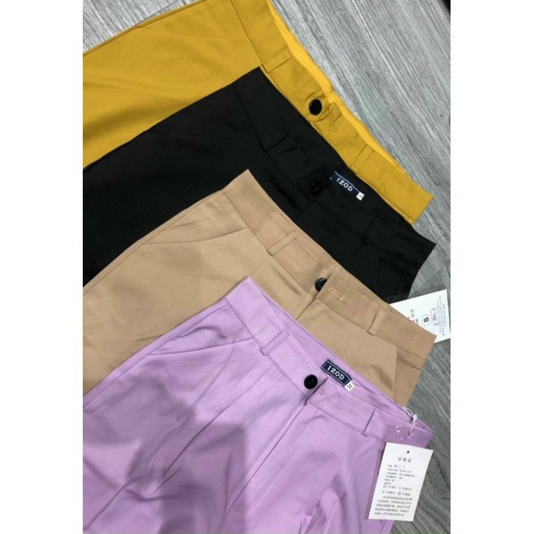 Quần Tây Nữ Ống Suông - Quần Suông Ống Rộng 4 Màu - Kèm Video &amp; Ảnh thật