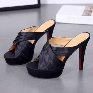[ Sẵn 36 ] Guốc nữ đế đúp 12cm