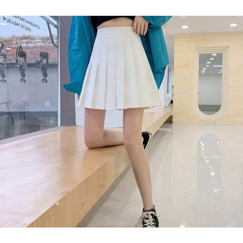 🍊Chân váy xếp ly siêu xinh siêu hót , thiết kế dáng ngắn , đủ size S M L, 2 màu trắng và đen🌺🌺 | BigBuy360 - bigbuy360.vn