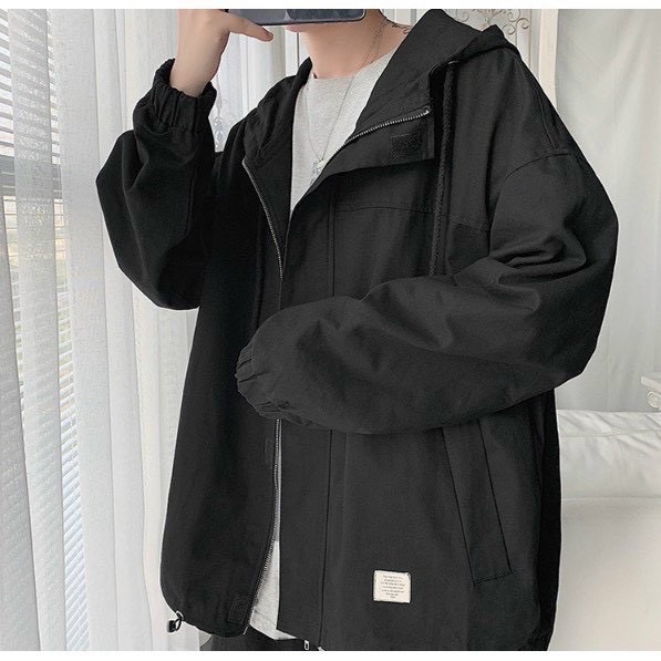 Áo Khoác Kaki Trơn Unisex 2 Lớp Xịn Mịn, Áo Khoác Kaki Dây Kéo Có Mũ Chống Nắng Gió Tốt.