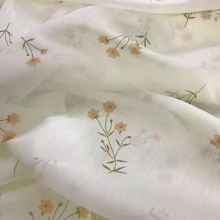 Vải organza xước hoa