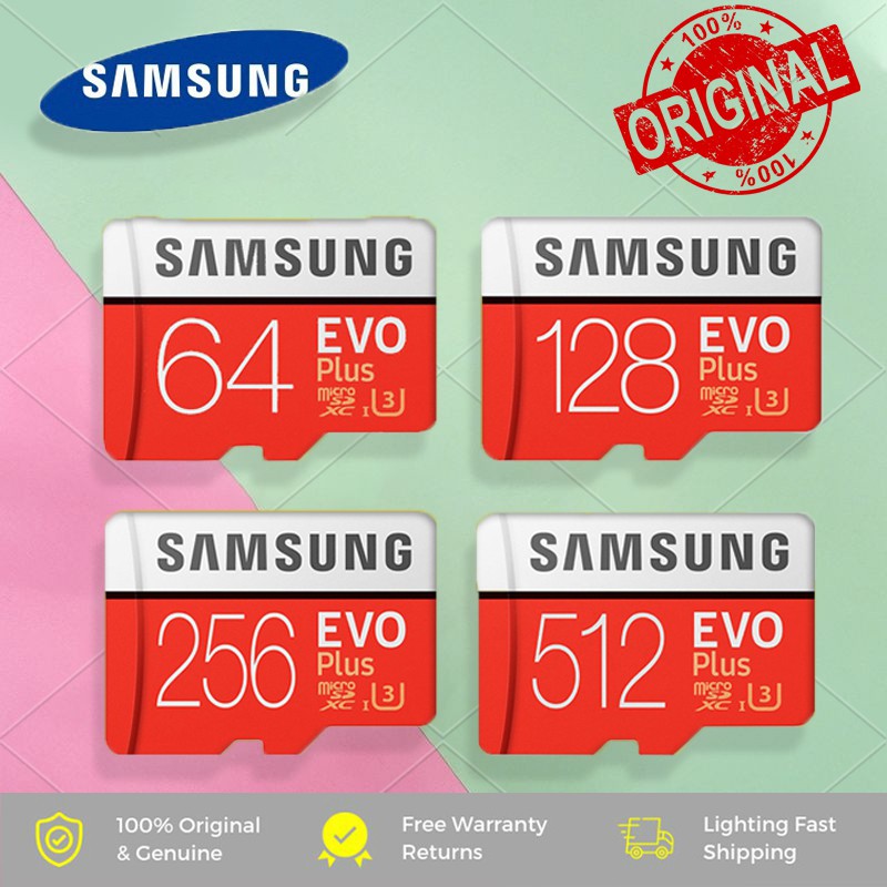 Thẻ Nhớ Samsung Micro Sd 32gb 64gb128gb 256gb 512gb Class 10 Evo Plus