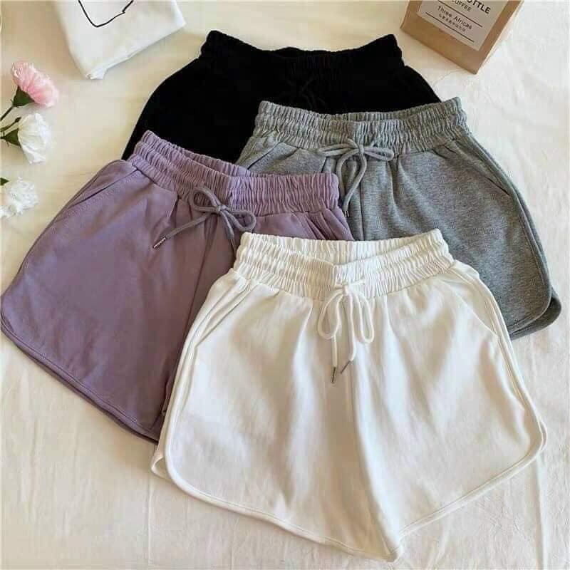 Quần Đùi Thể Thao Nữ Quần Short Ngắn Dáng Rộng Cạp Chun, Quần mặc nhà siêu xinh