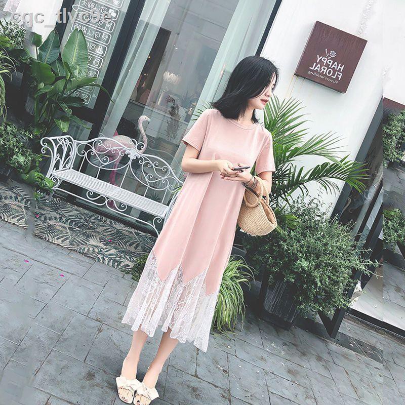 Western style maternity dress suit mid-length lace loose summer skirt super fairy top trend | BigBuy360 - bigbuy360.vn