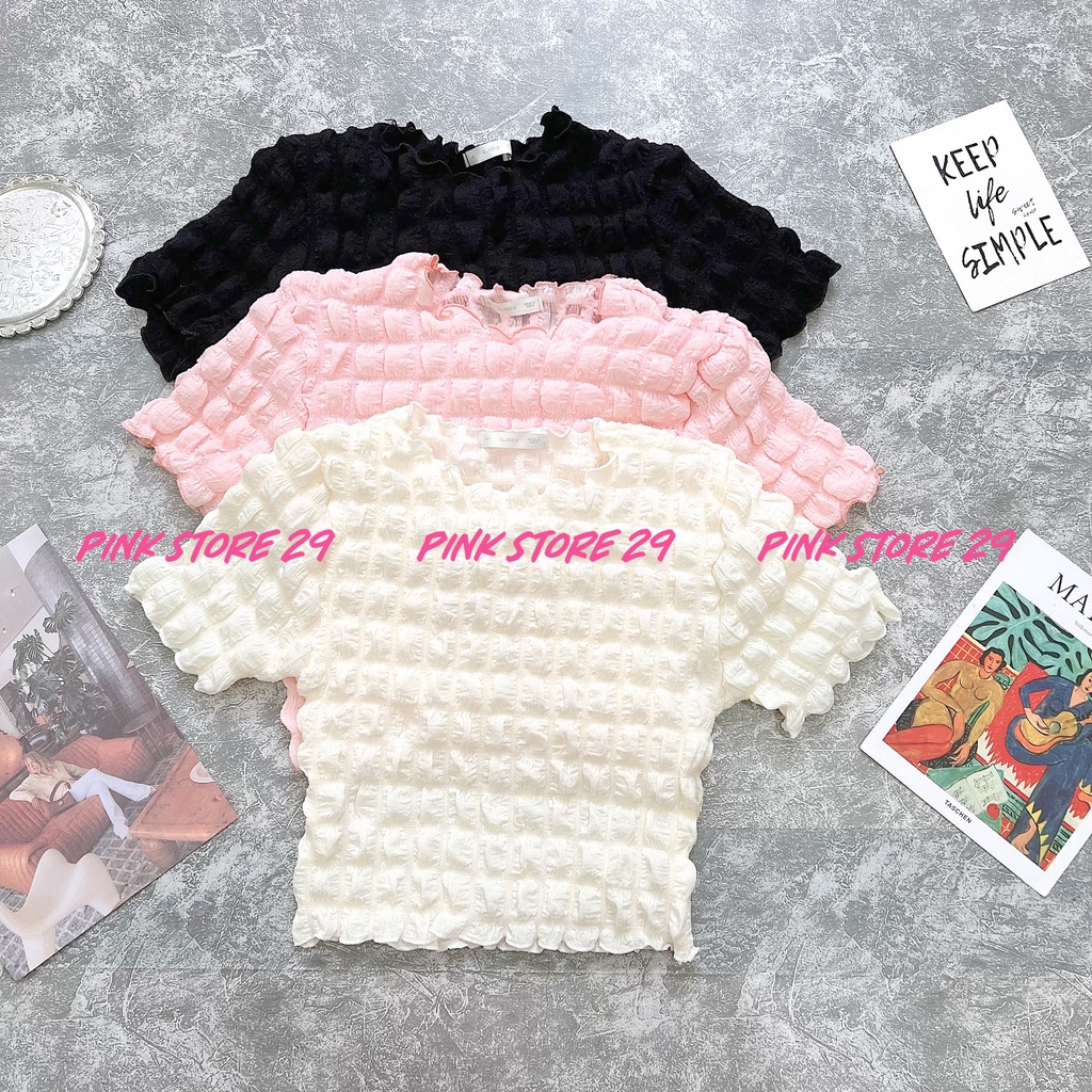 Áo croptop ôm body tay ngắn chất xốp xịn mịn alohashop91