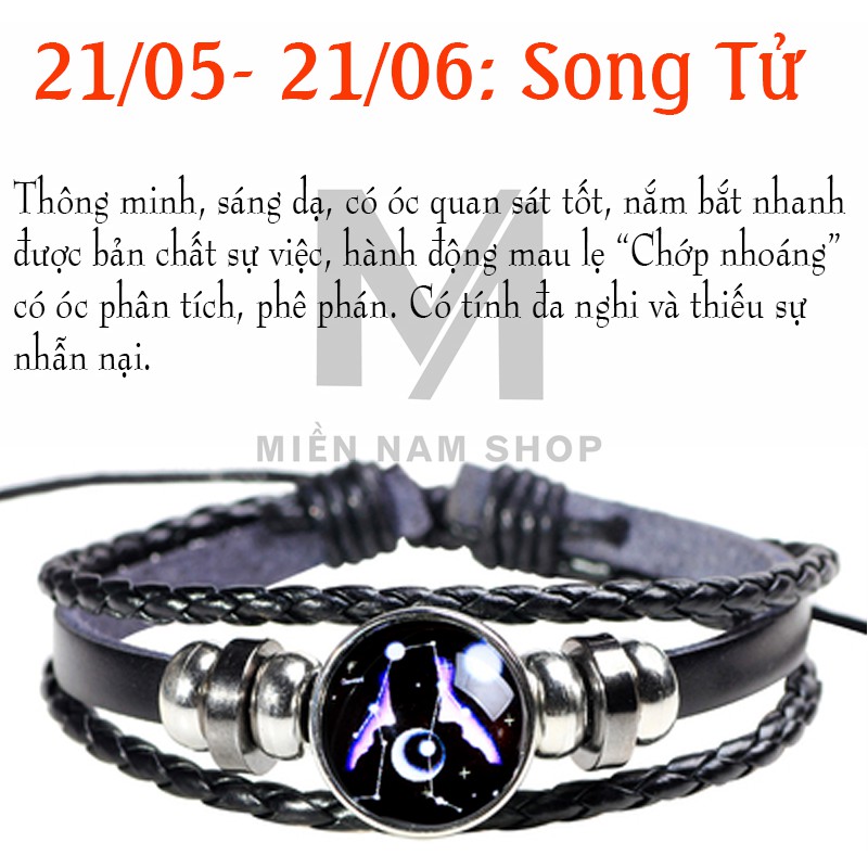 Vòng đeo tay nam nữ 12 chòm sao - Gemini (Sao Song Tử) 21/05 - 20/06