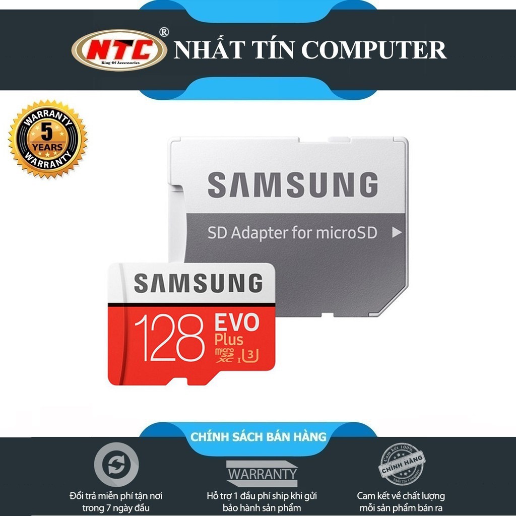 k89 Thẻ nhớ MicroSDXC Samsung Evo Plus 128GB UHS-I U3 4K 100MB/s kèm Adapter - box Hoa (Đỏ) 1