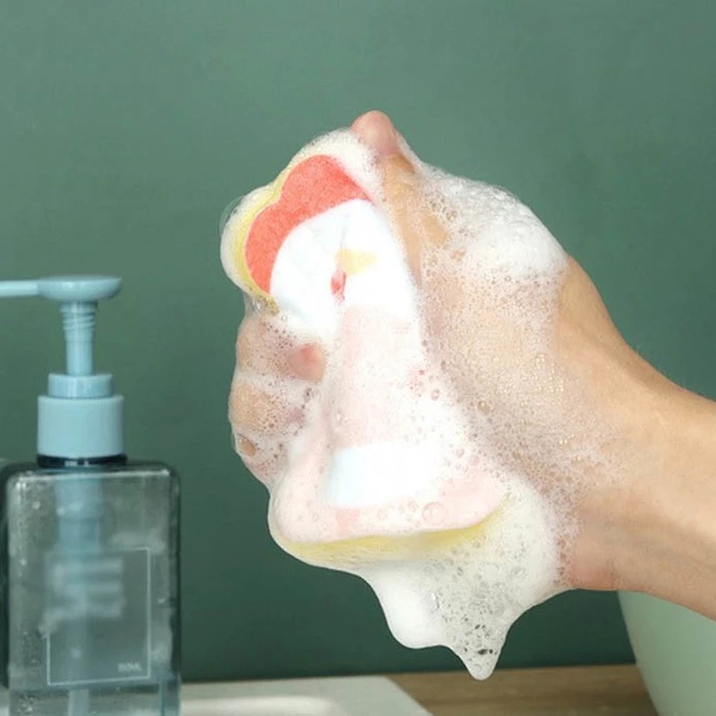 Miếng mút rửa chén đa năng họa tiết hoạt hình dễ thương cho nhà bếp