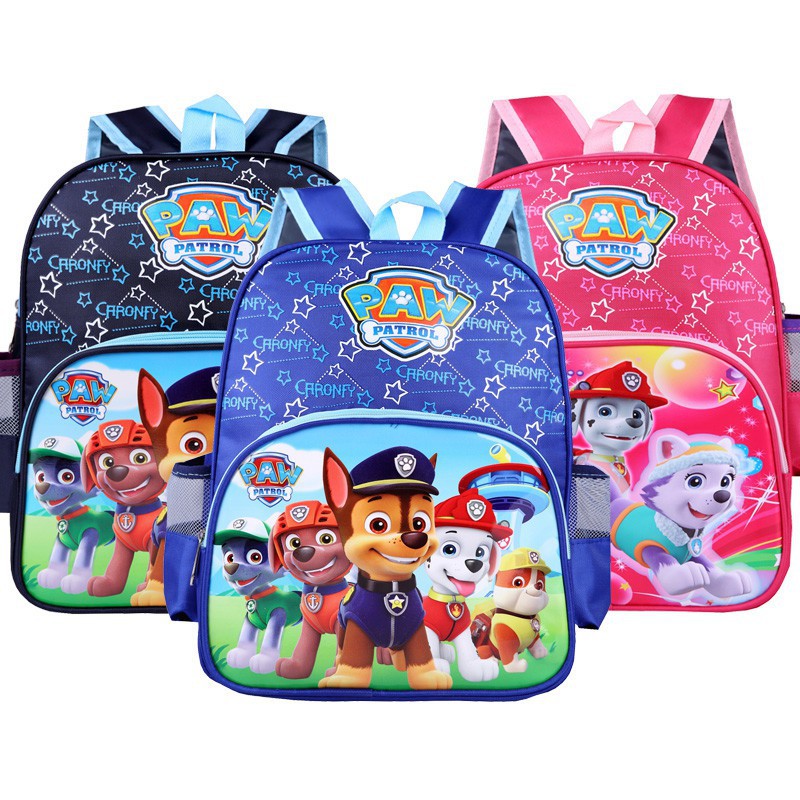 Paw Patrol Túi sách Trẻ em Phim hoạt hình In Túi đi học Tiểu học Ba lô Túi mẫu giáo Trường mầm non Mẫu giáo