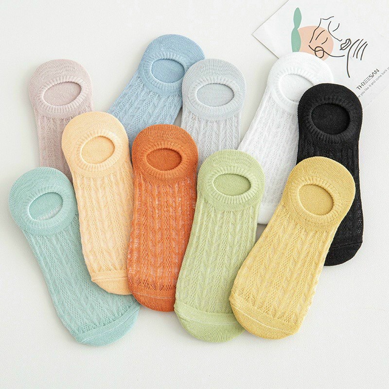 Tất hài nữ, vớ nữ cổ ngắn chất vải cotton co giãn 4 chiều thoáng khí – Tất Hàn Quốc