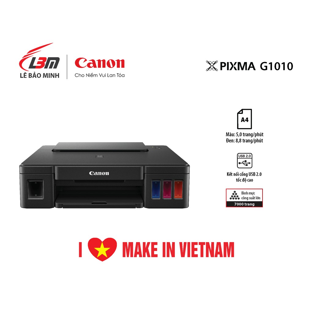 [Mã ELCL12 giảm 9% đơn 300K] Máy in phun đơn năng Canon G1010