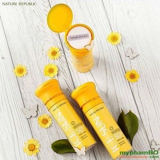 kem chống năng ICE SUN SPF50+ – Nature republic ice puff sun dạng xịt