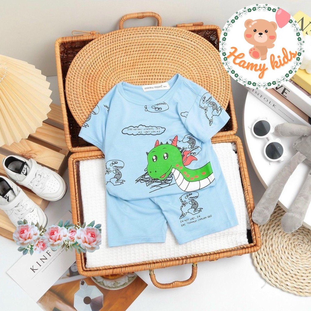 Bộ Cộc Tay Minky Mom Chính Hãng Thun Lạnh Bé Trai Bé Gái Đa Dạng Mẫu Mã Trẻ Em 0-5 Tuổi Dưới 20kg - Hamykids