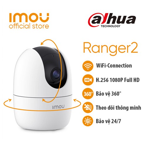 CAMERA IP IMOU A22EP XOAY QUÉT 355 độ ĐÀM THOẠI 2 CHIỀU - FULL HD 1080P - TẶNG KÈM THẺ 64GB DSS