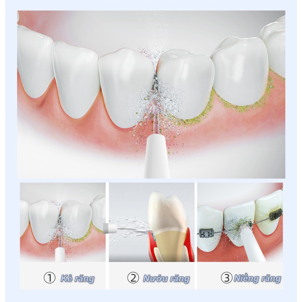 Máy Tăm Nước Cầm Tay 6 Chế Độ Professional Cordless Oral Irrigator - Home and Garden