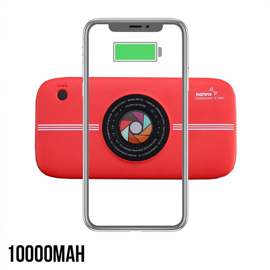 Pin dự phòng kiêm sạc không dây Remax RPP-91 10000mAh - Chính hãng - BH 1 đổi 1