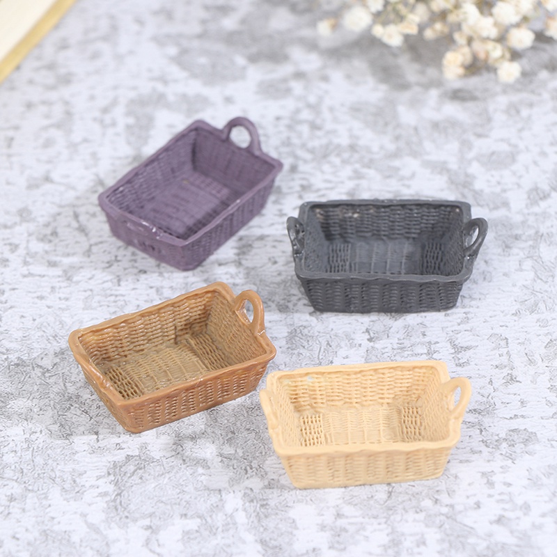 Giỏ Đựng Đồ Chơi Mini Bằng Nhựa Resin Dễ Thương