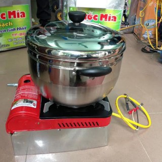 Máy làm bắp rang bơ chạy gas có máng